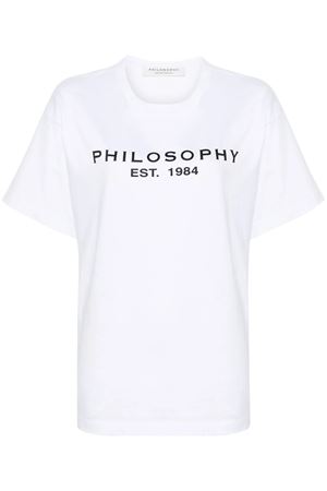 White cotton T-shirt PHILOSOPHY DI LORENZO SERAFINI | A075007950002